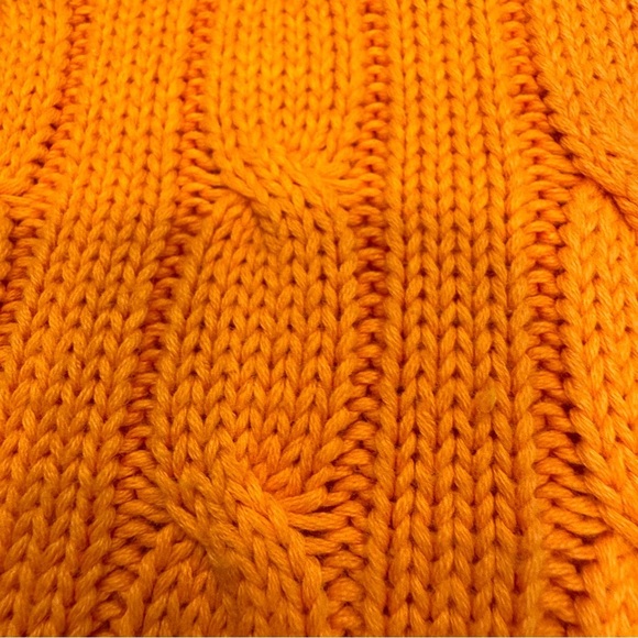 Grant Thomas Men’s Cable Knit Cotton Crew Neck Sweater Orange Sz L Rare - Picture 11 of 11
